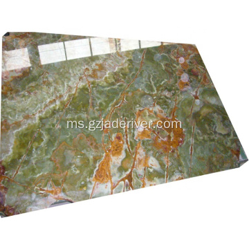 Kecantikan Asli Onyx Stone Green Marble Slab